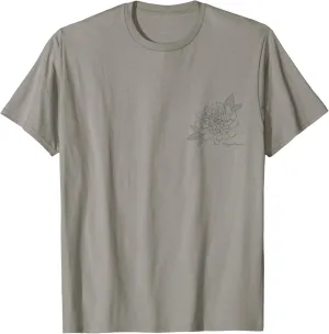 Chrysanthemum Flower Minimalist Aesthetic Abstract Vintage T-Shirt