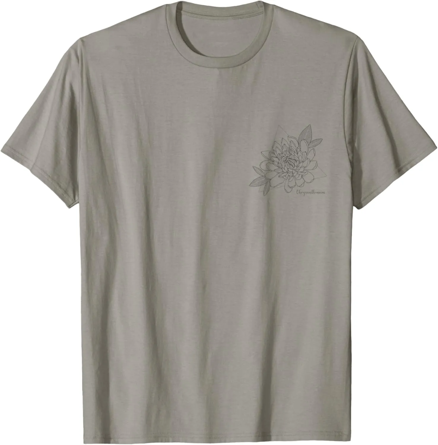 Chrysanthemum Flower Minimalist Aesthetic Abstract Vintage T-Shirt