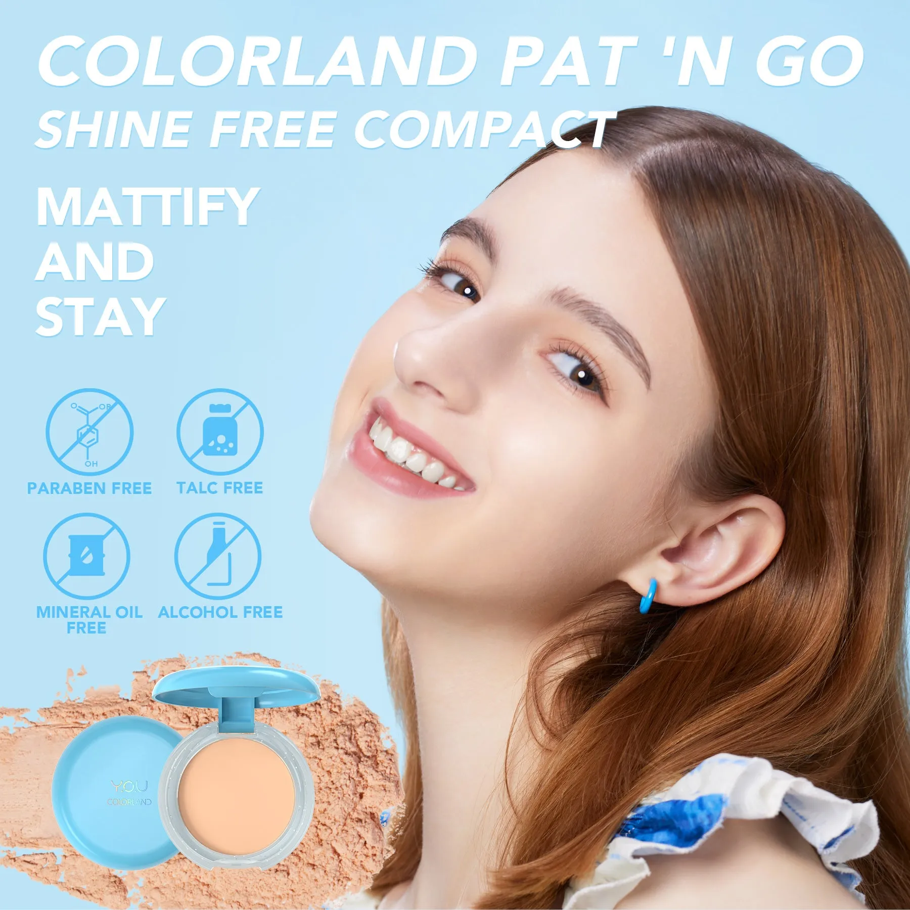 Colorland Compact Powder Pat 'n Go
