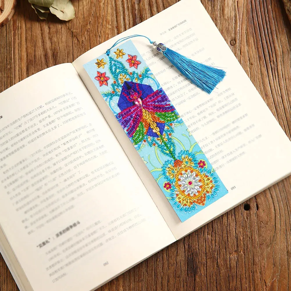DIY Diamond Painting Leather Bookmark Mandala Tassel Book Marks Craft