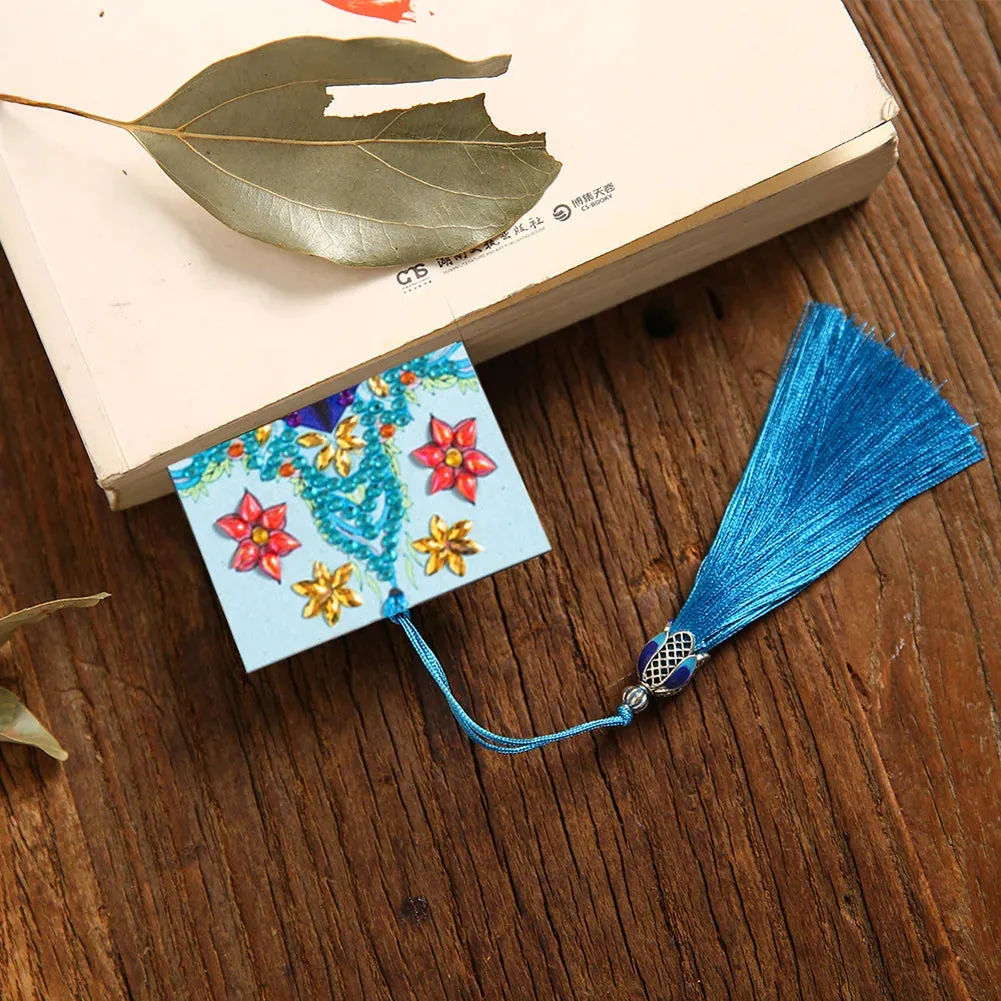 DIY Diamond Painting Leather Bookmark Mandala Tassel Book Marks Craft