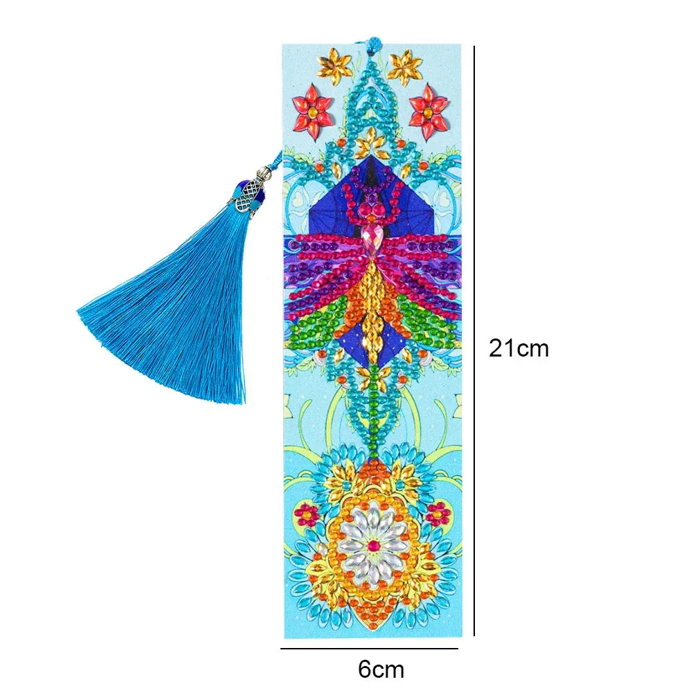 DIY Diamond Painting Leather Bookmark Mandala Tassel Book Marks Craft