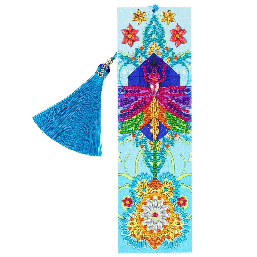 DIY Diamond Painting Leather Bookmark Mandala Tassel Book Marks Craft
