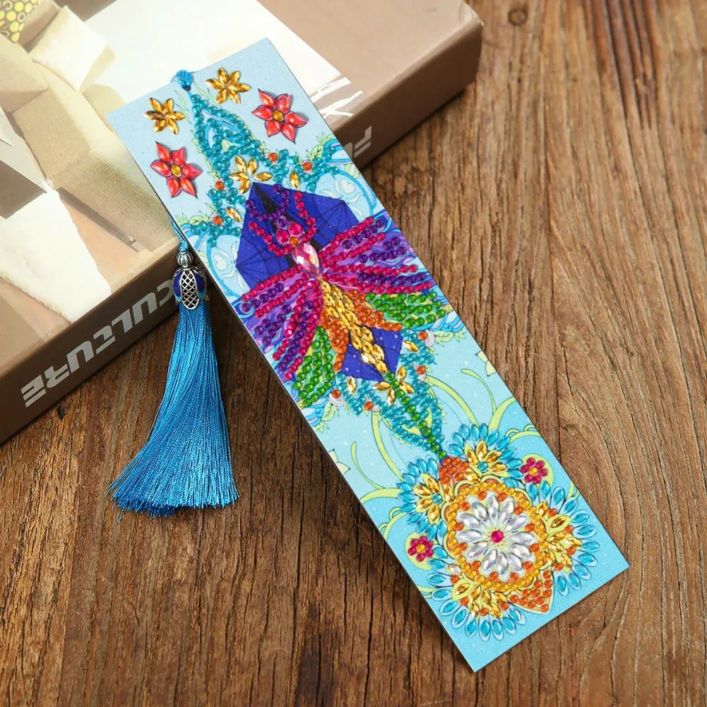 DIY Diamond Painting Leather Bookmark Mandala Tassel Book Marks Craft