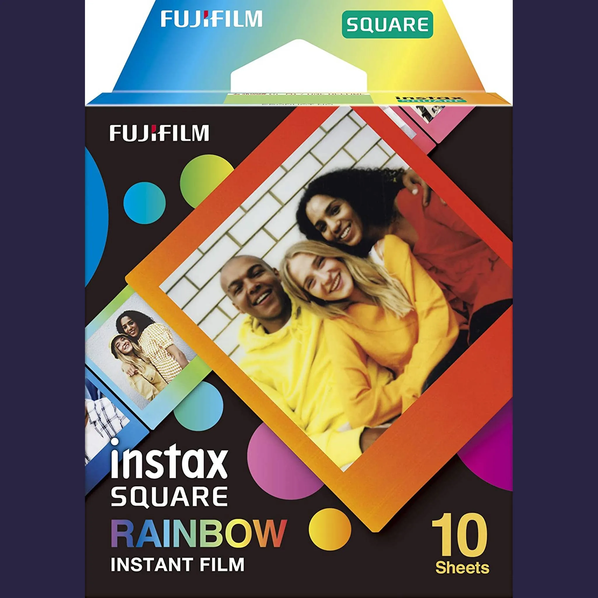 Fujifilm Instax Square Rainbow Film - 10 Exposures