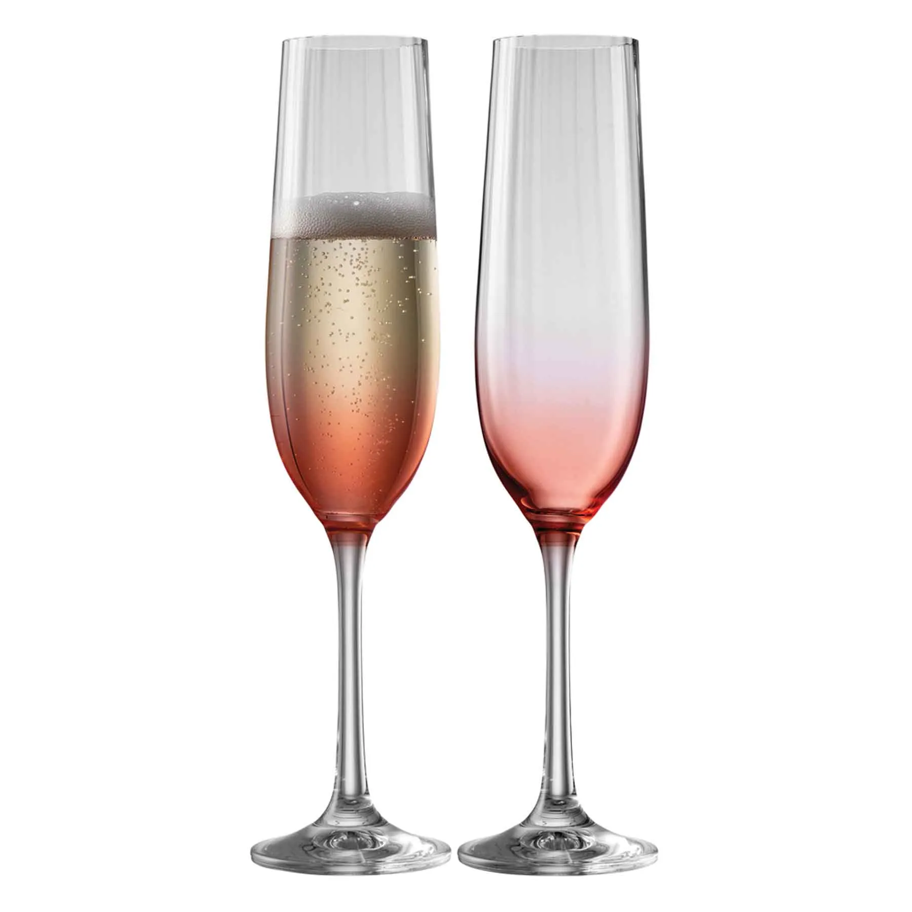 Galway Crystal Erne Flute Set of 2- Blush