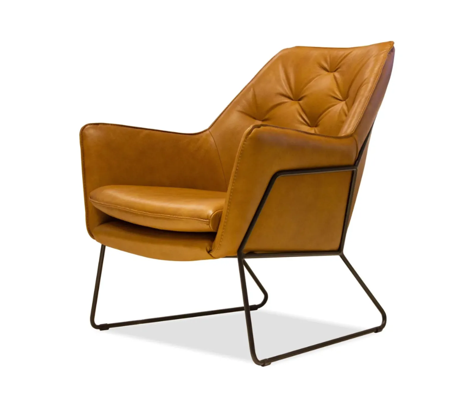 Jasmine Accent Chair - Whiskey Leather