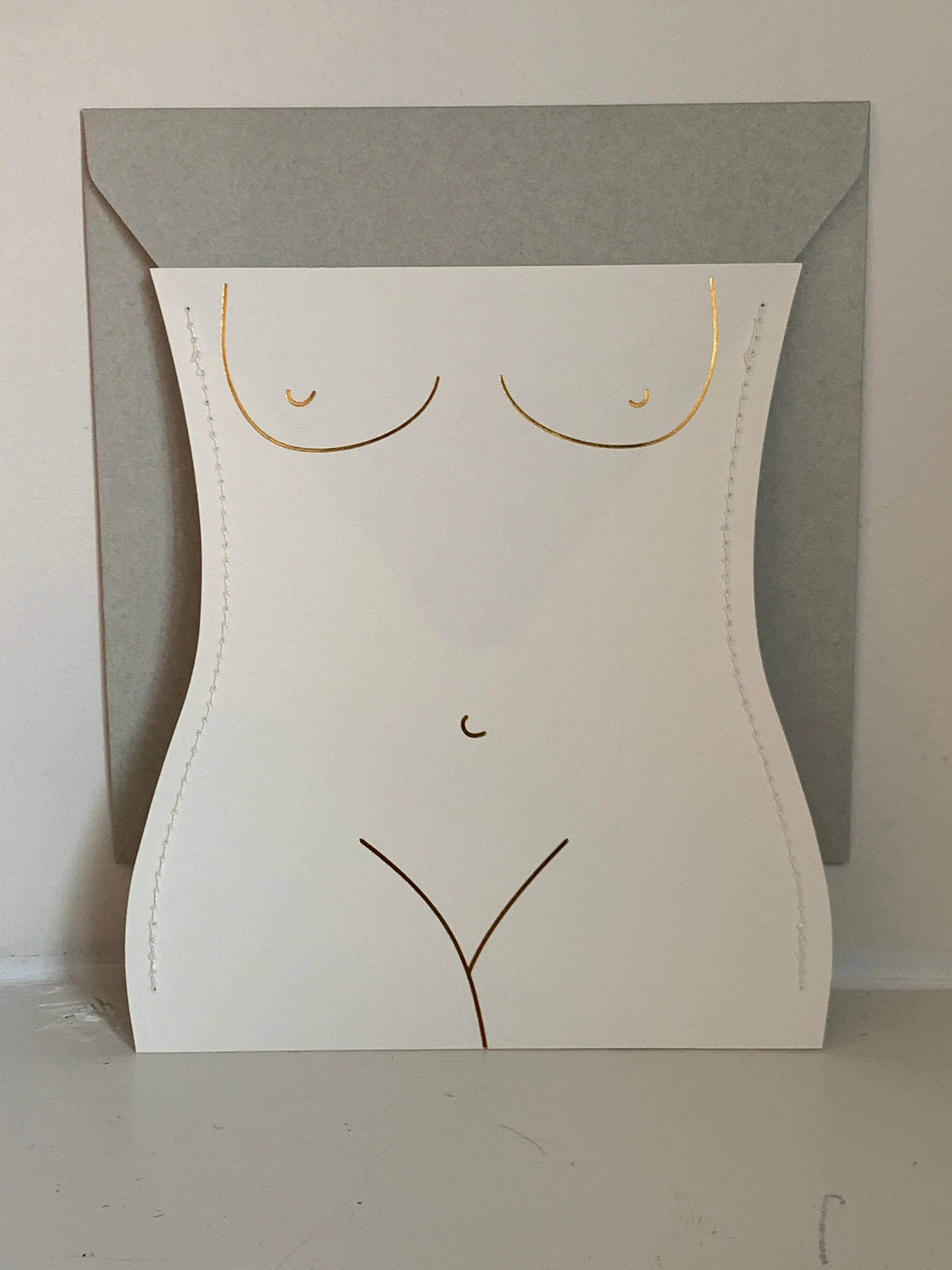Mini Paper Vase   Note/Envelope in Venus Ivory