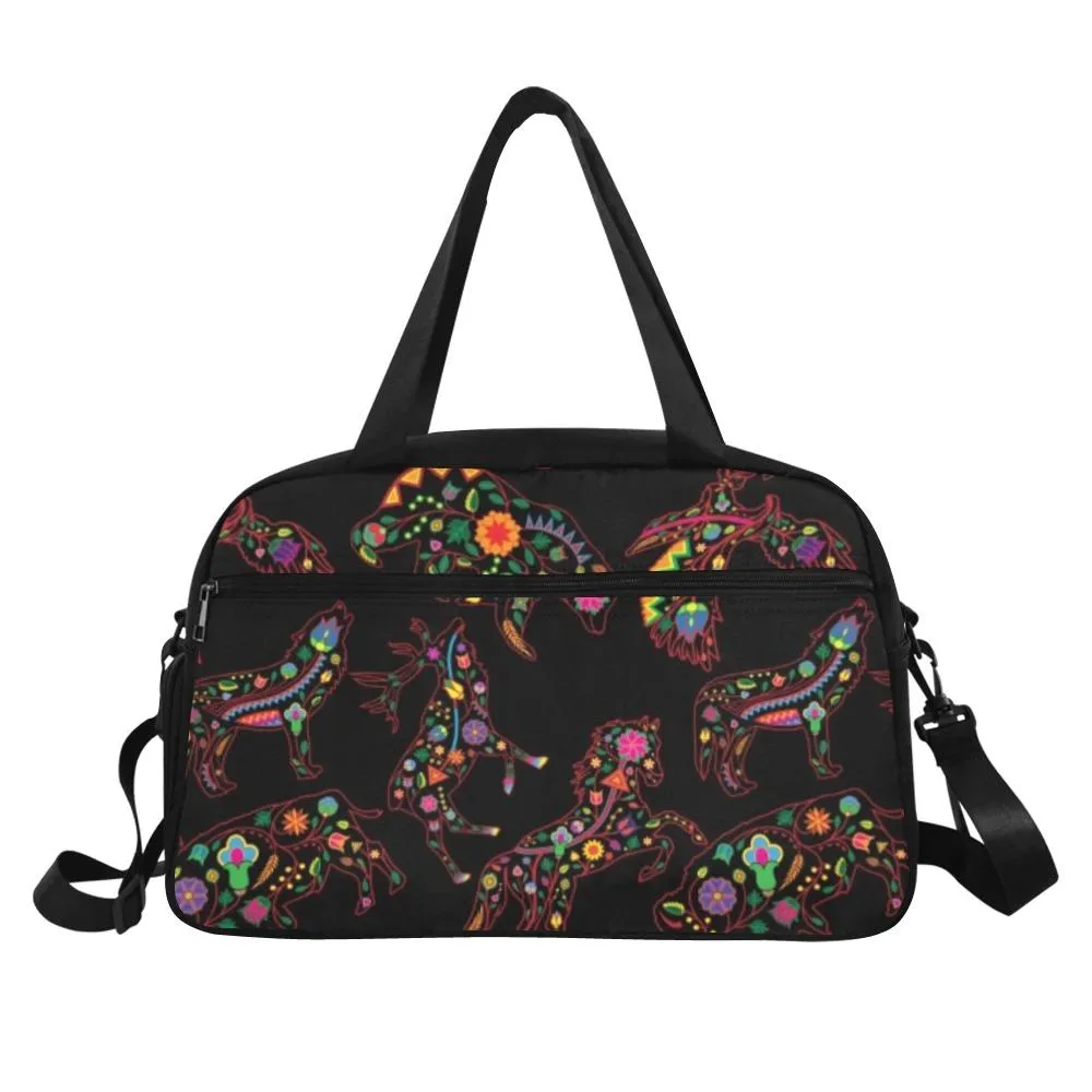 Neon Floral Animals Weekend Travel Bag