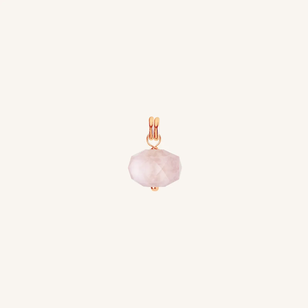 Opulent Morganite Charm - Stone of Joy