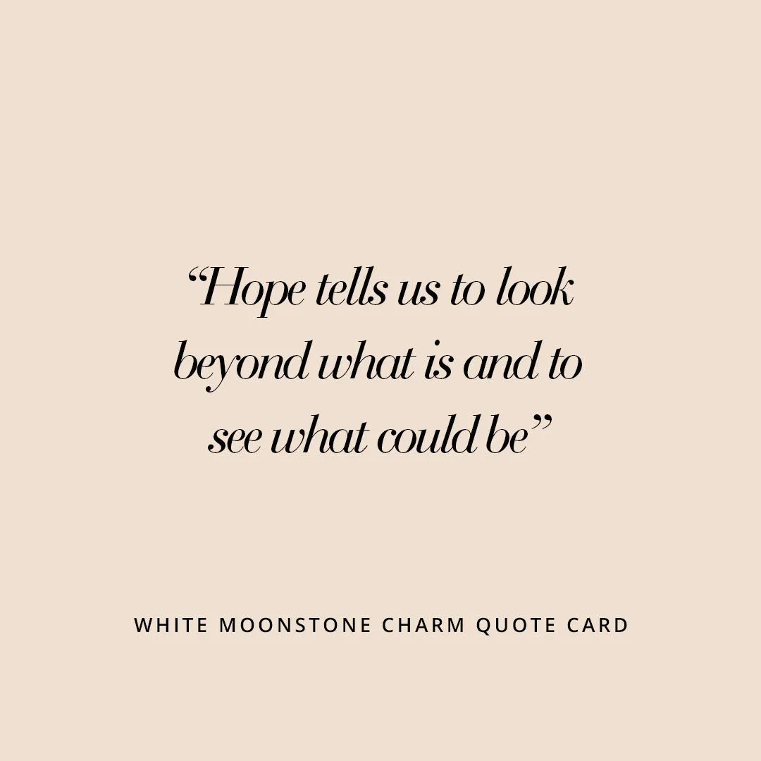 Opulent White Moonstone Charm - Stone of Hope