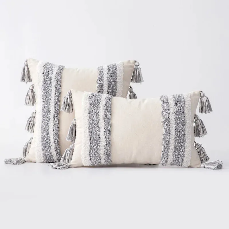SINOTAO  -  Home Decoration of Homestays, Ethnic Style Cushions, Bedside Insets, Moroccan Lace Tassel Tufted Pillows, Pillowcases