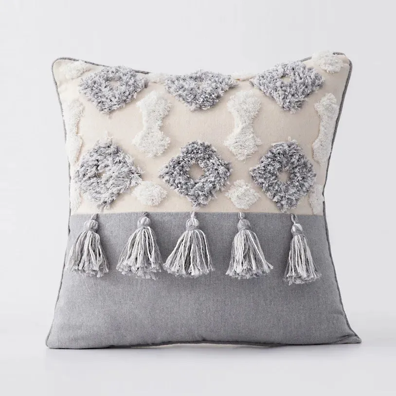 SINOTAO  -  Home Decoration of Homestays, Ethnic Style Cushions, Bedside Insets, Moroccan Lace Tassel Tufted Pillows, Pillowcases