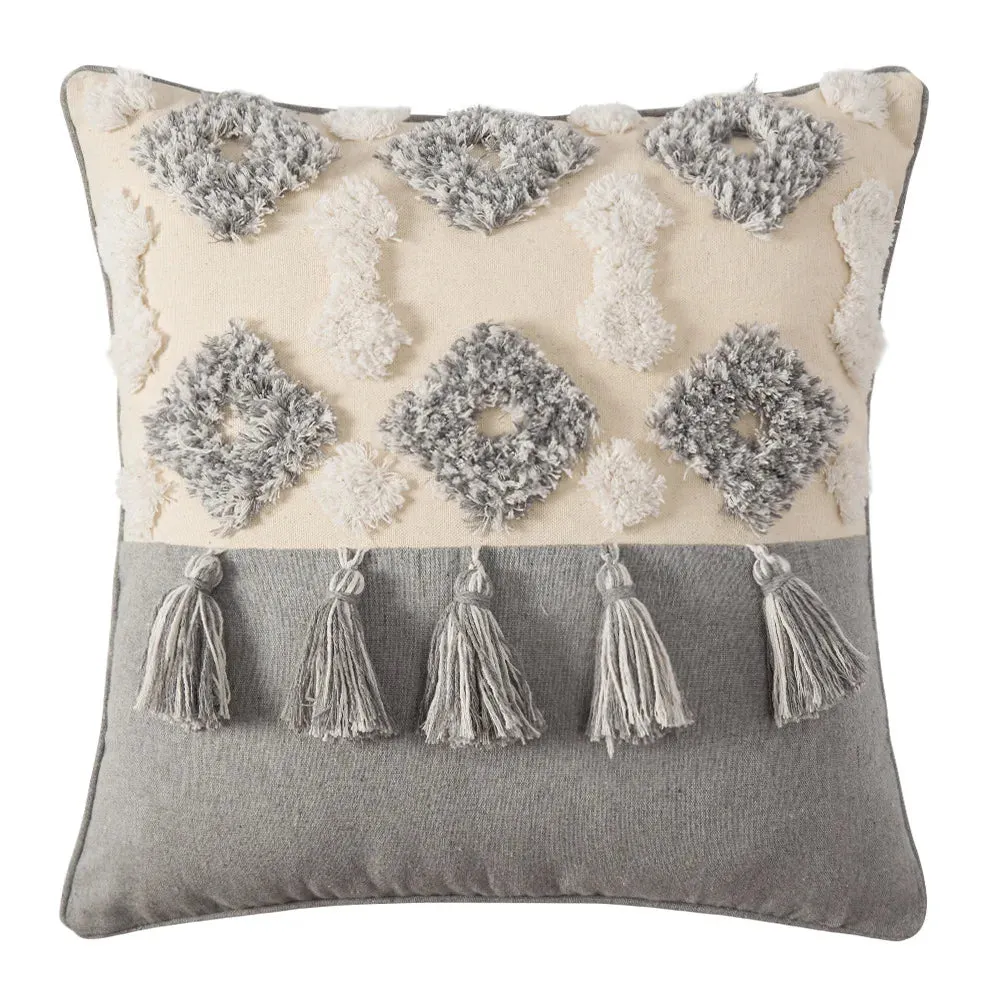 SINOTAO  -  Home Decoration of Homestays, Ethnic Style Cushions, Bedside Insets, Moroccan Lace Tassel Tufted Pillows, Pillowcases