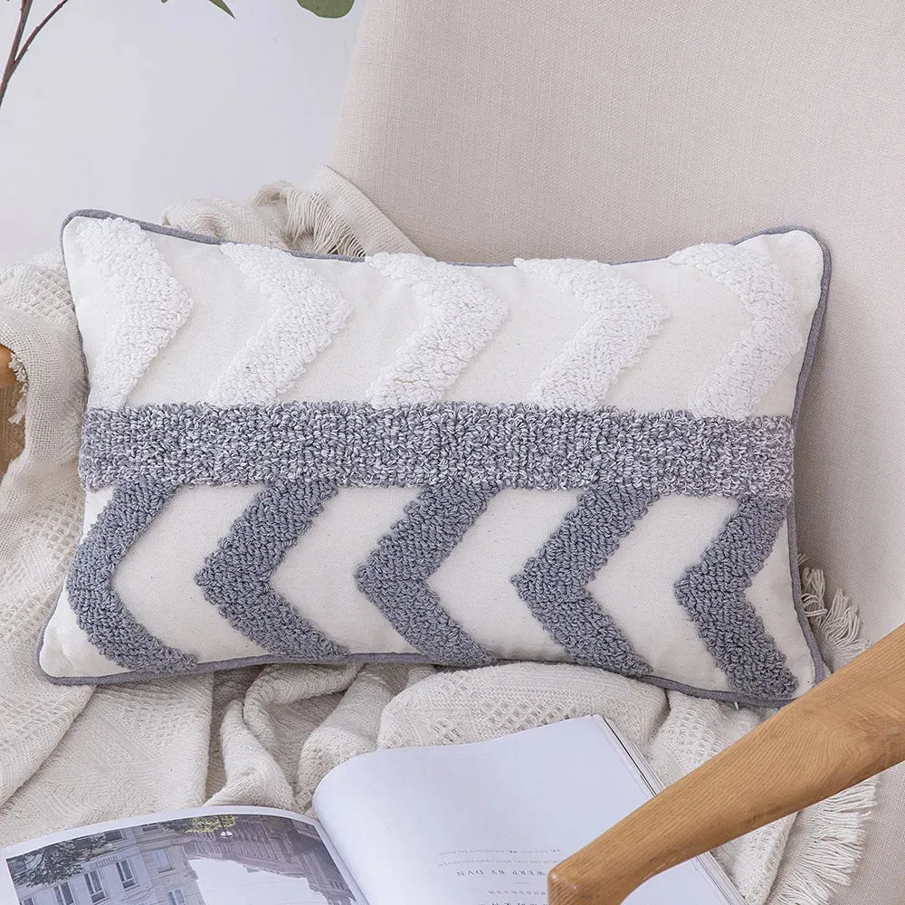 SINOTAO  -  Home Decoration of Homestays, Ethnic Style Cushions, Bedside Insets, Moroccan Lace Tassel Tufted Pillows, Pillowcases