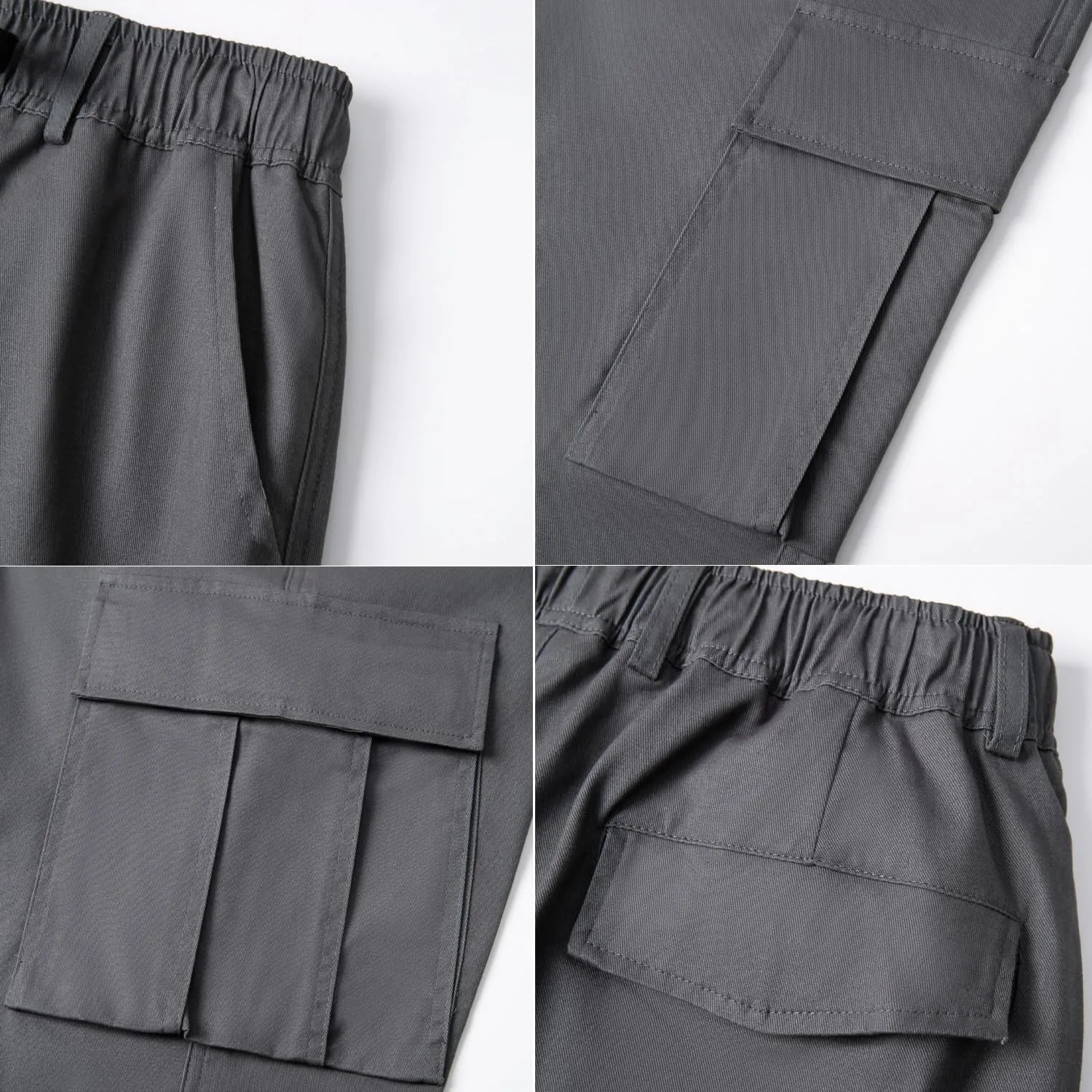 WZIKAI Mens Casual Joggers Pants Cotton Elastic Waist Drawstring Cargo Pants Fashion Athletic Outdoor Jogging Sweatpants