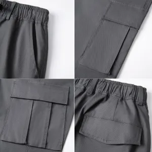 WZIKAI Mens Casual Joggers Pants Cotton Elastic Waist Drawstring Cargo Pants Fashion Athletic Outdoor Jogging Sweatpants
